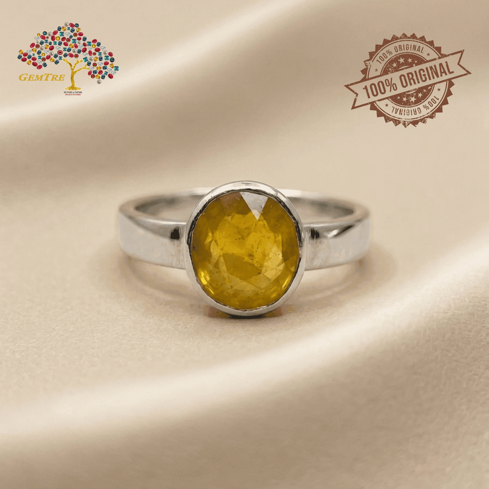 Yellow Sapphire - Pukhraj Ring Adjustable