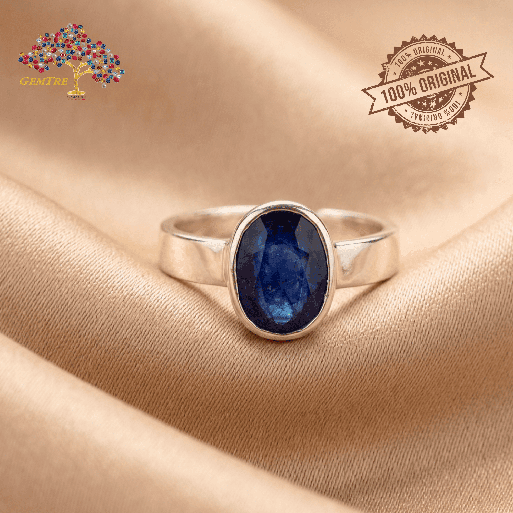 Blue Sapphire - Neelam Ring Adjustable