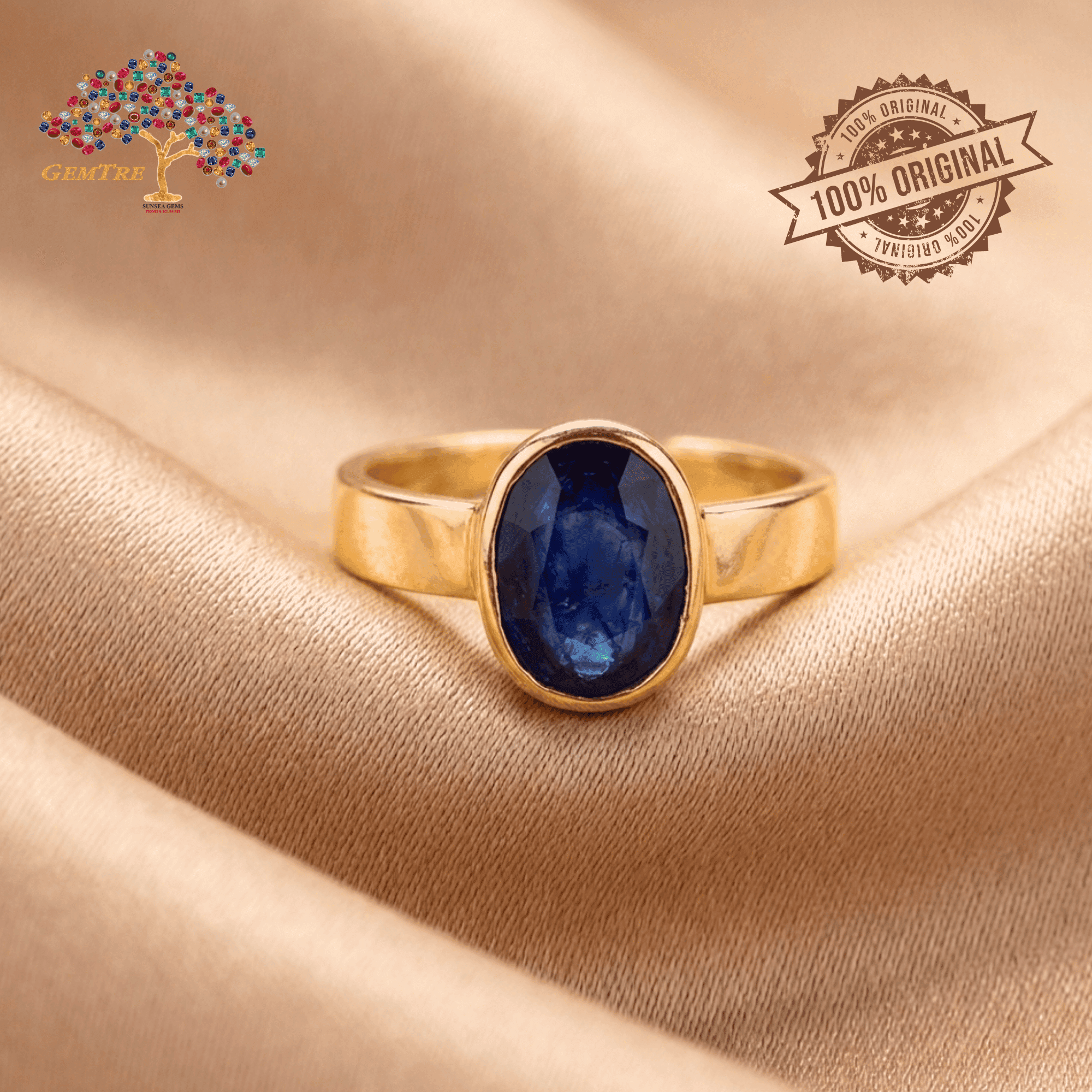 Blue Sapphire - Neelam Ring Adjustable