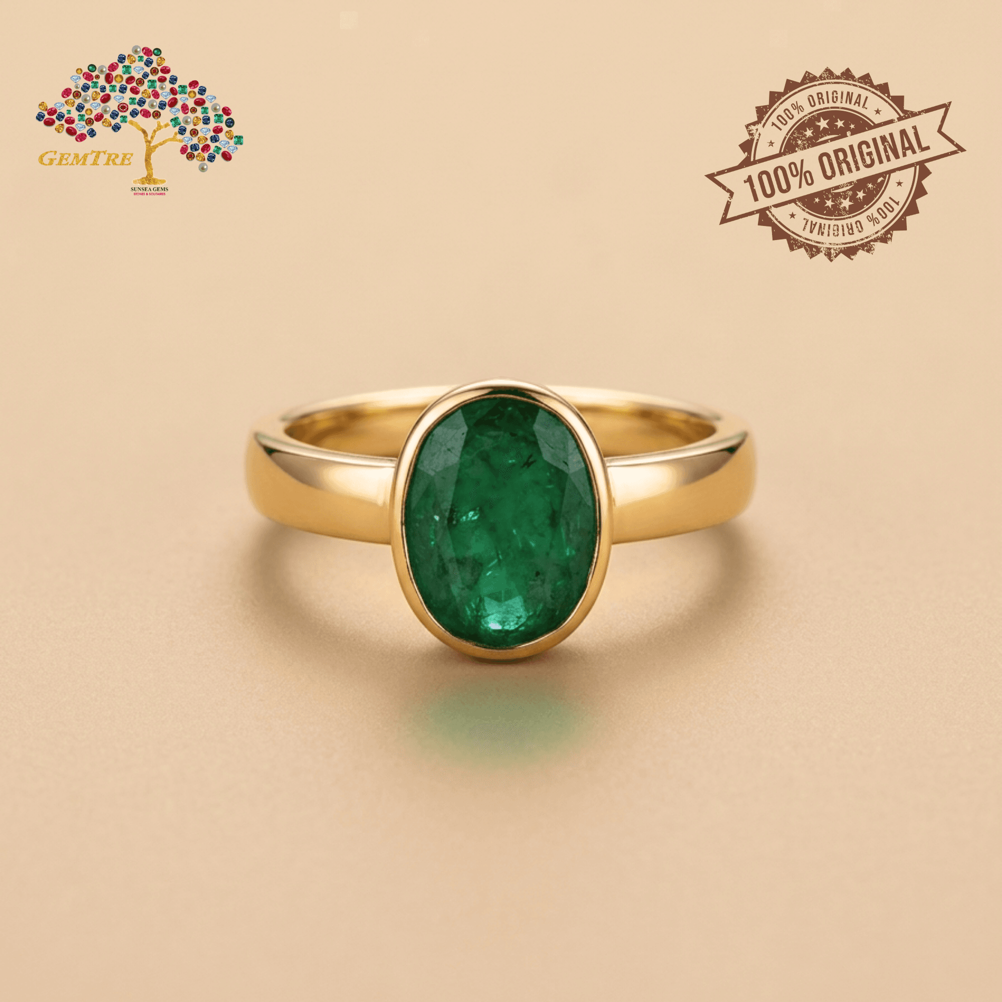 Emerald - Panna Ring Adjustable