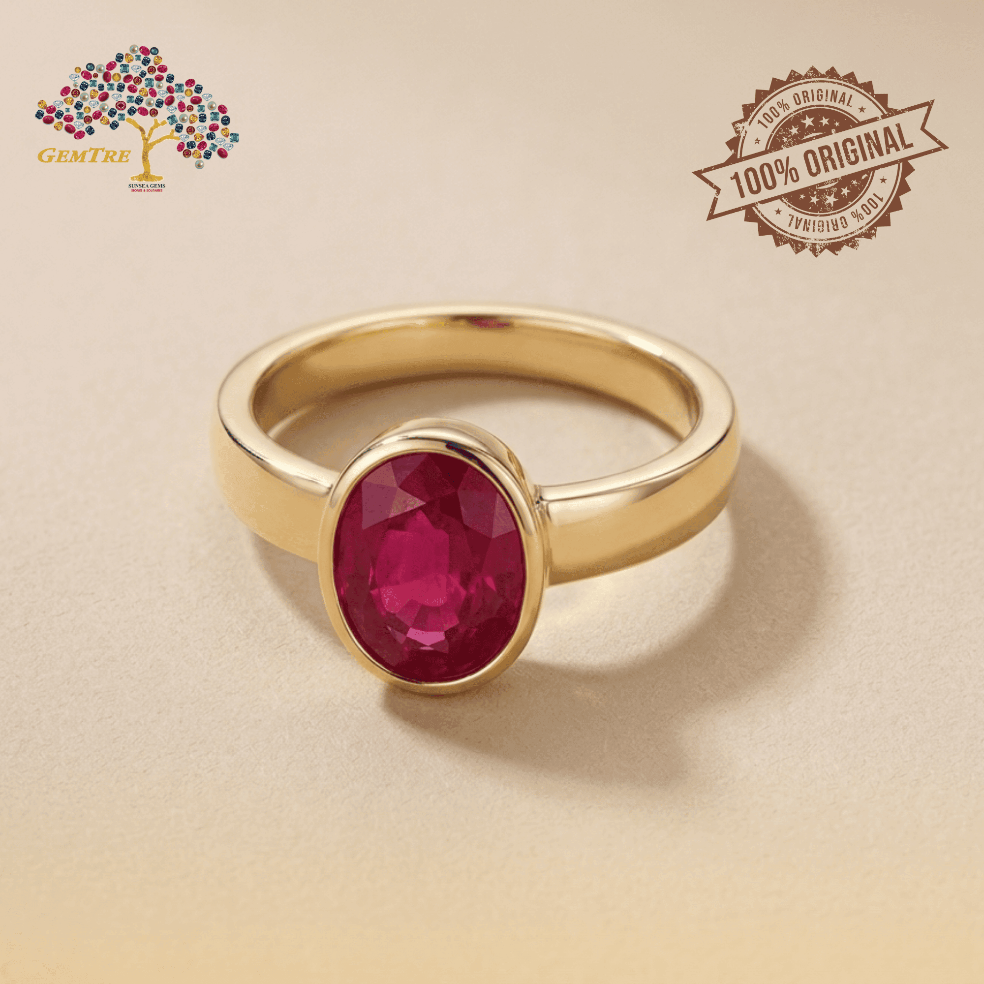 Manik - Ruby Ring Adjustable