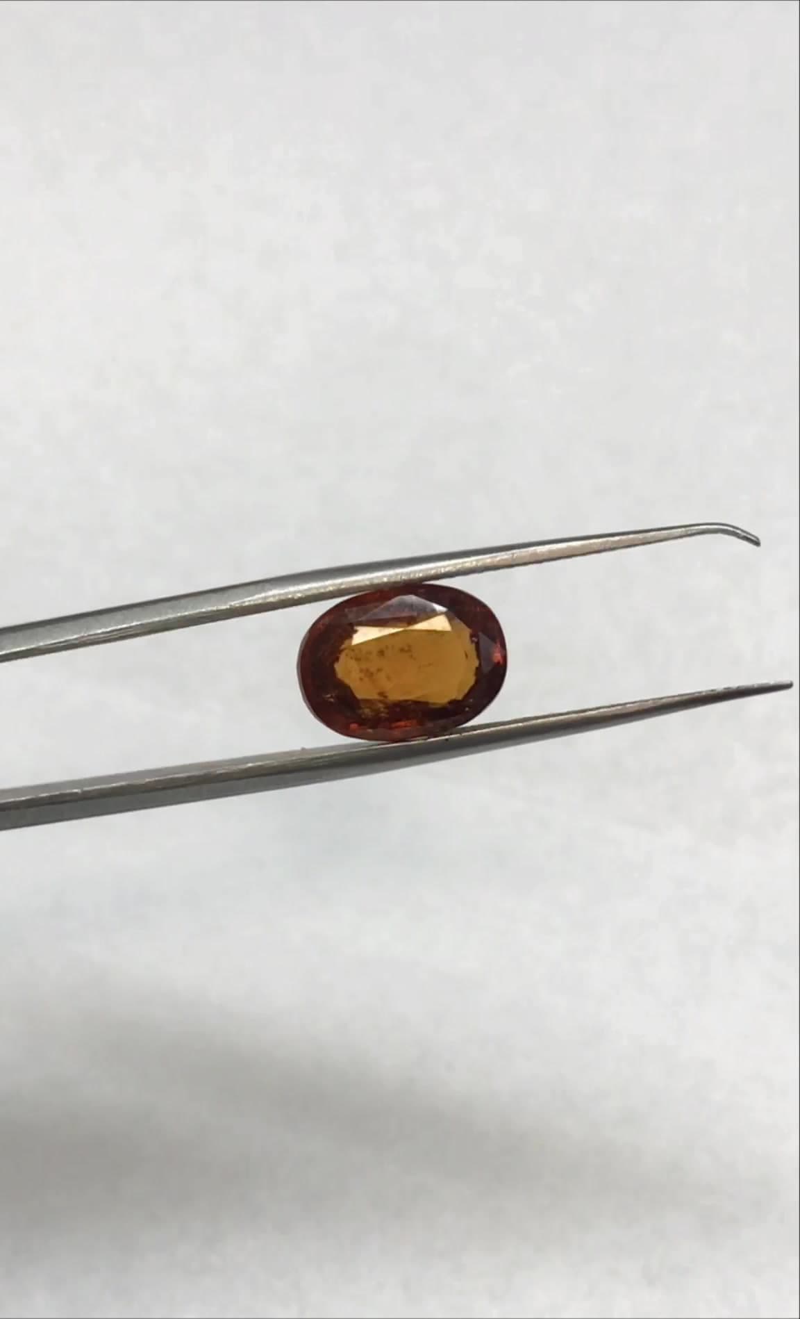 Natural Hessonite- Gomed 5.50 Ratti Gemstone IIGJ-7400D29026