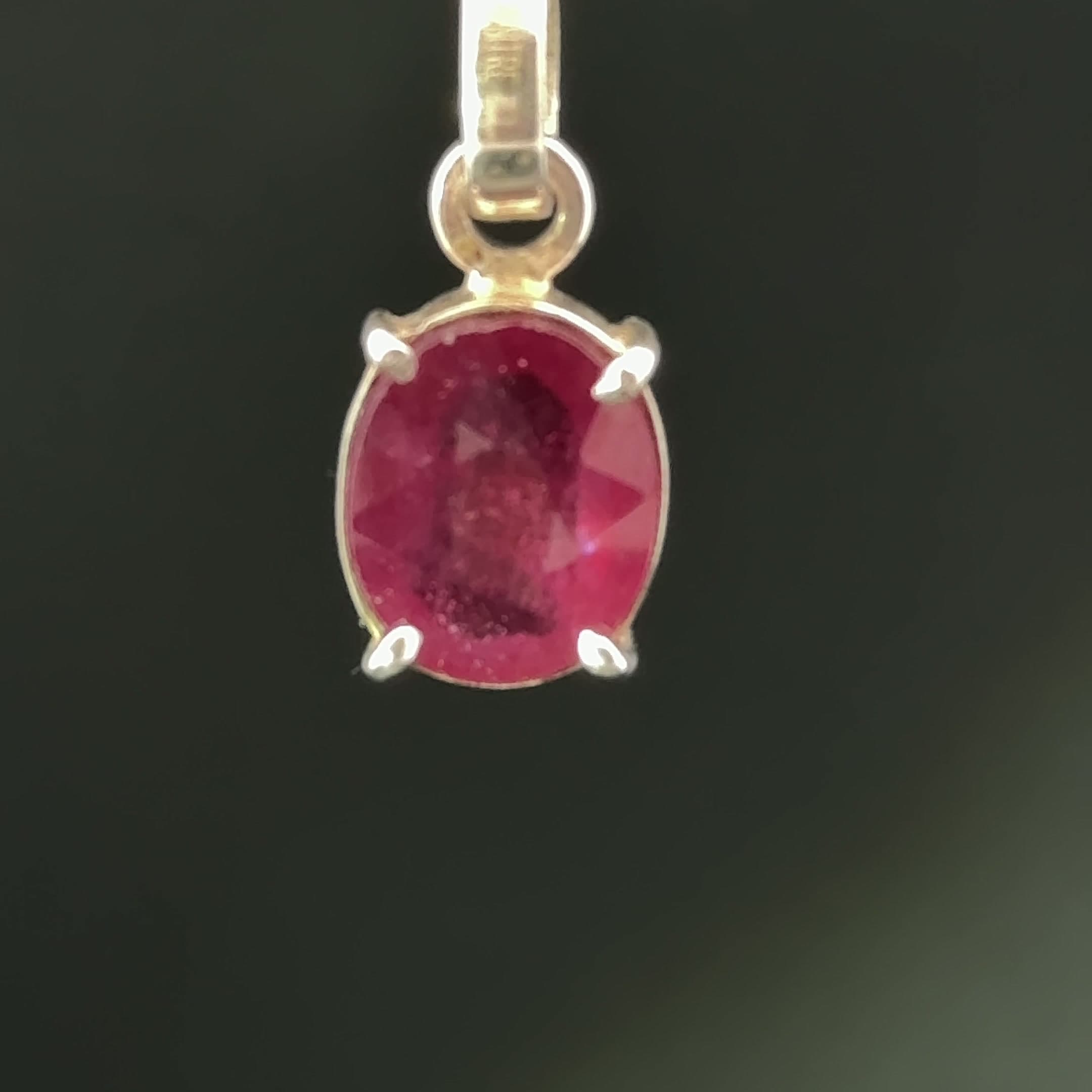 Ruby Manik  Silver Pendants