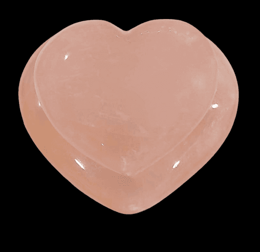 Double Rose Quartz Heart