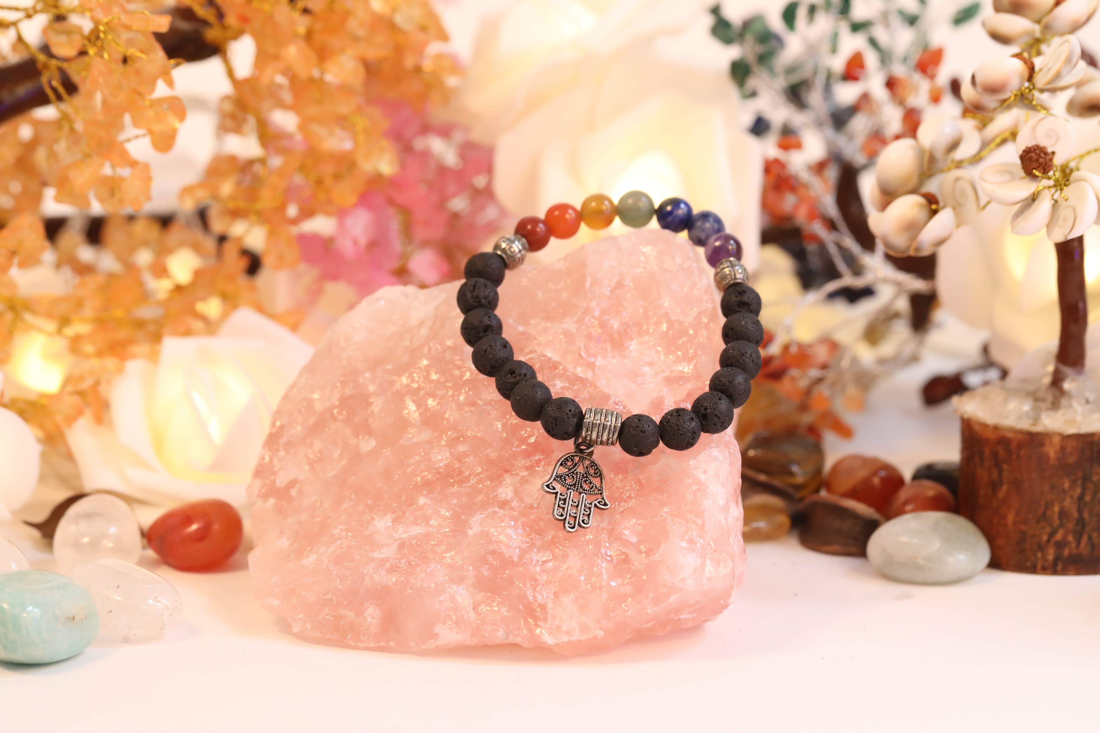 7 Chakra With Lava Bracelet