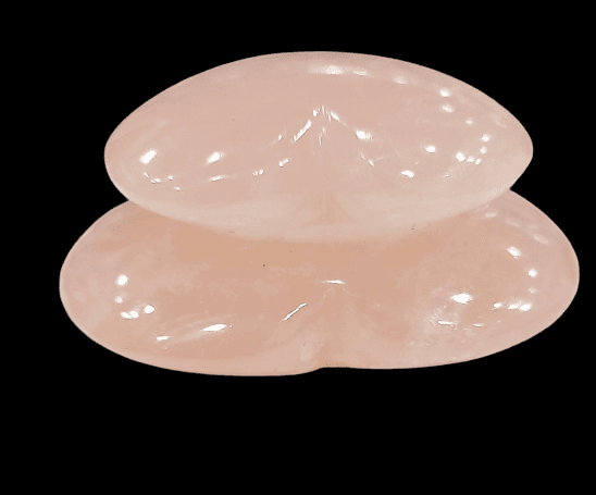 Double Rose Quartz Heart