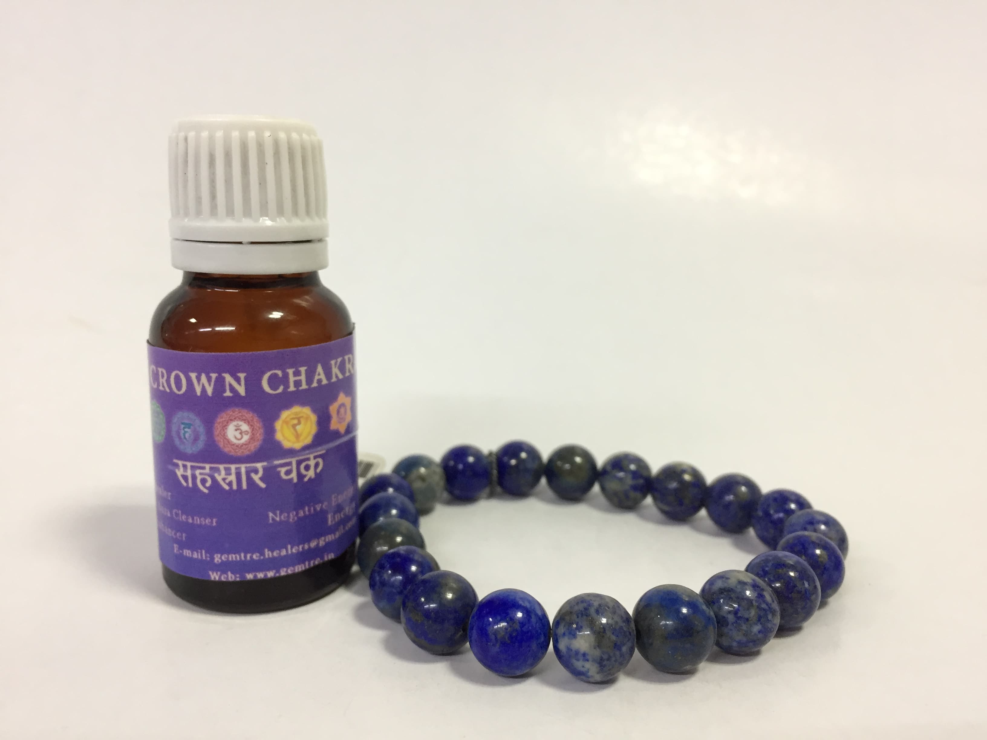 Crown chakra oil with Lapiz Lazuli bracelet
