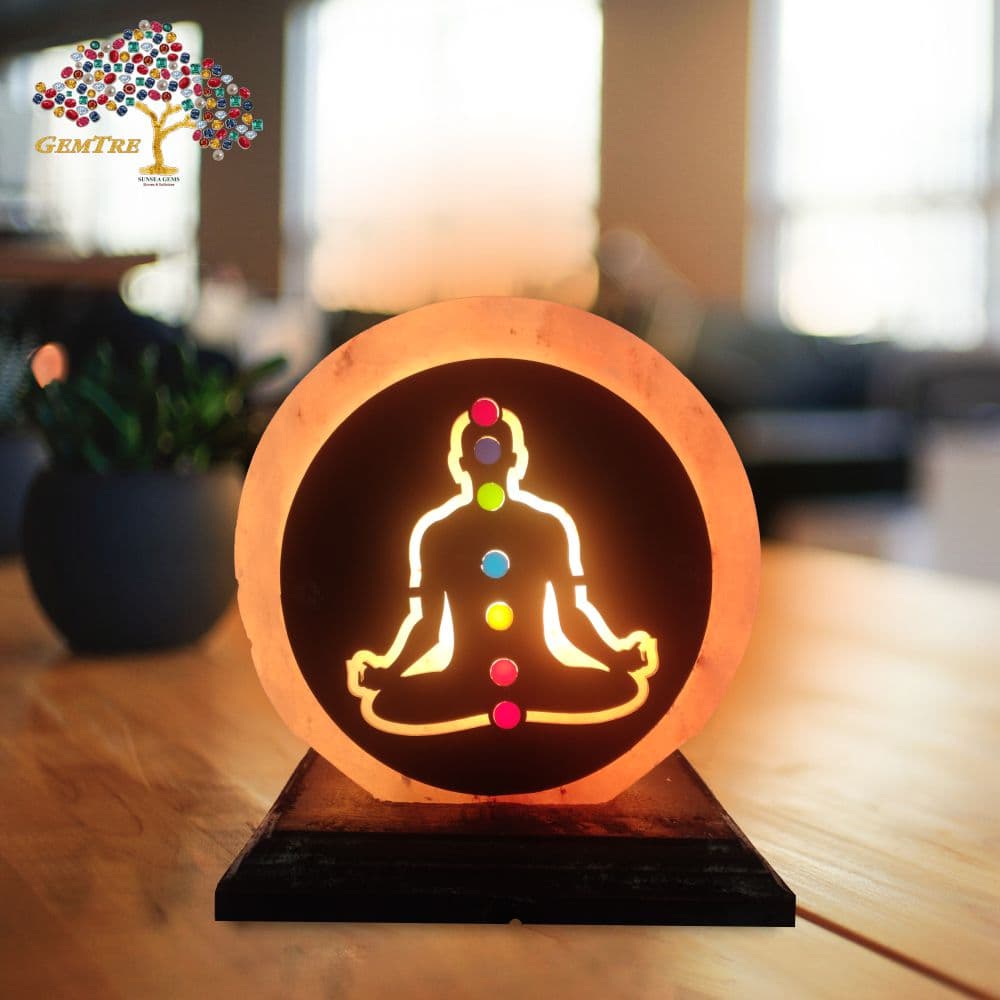 Natural Himalayan 7 Chakra Salt Lamp
