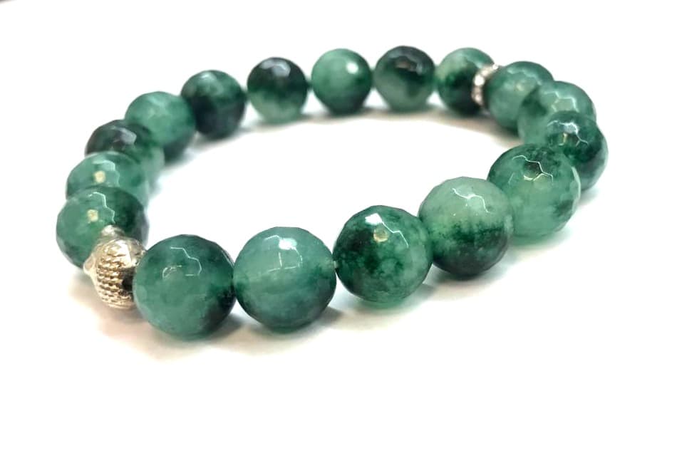 Green Facted Diamond Cut Bracelet