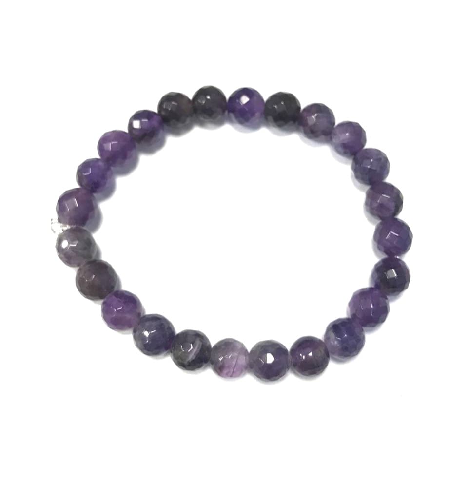 Amethyst Diamond Cut Bracelet