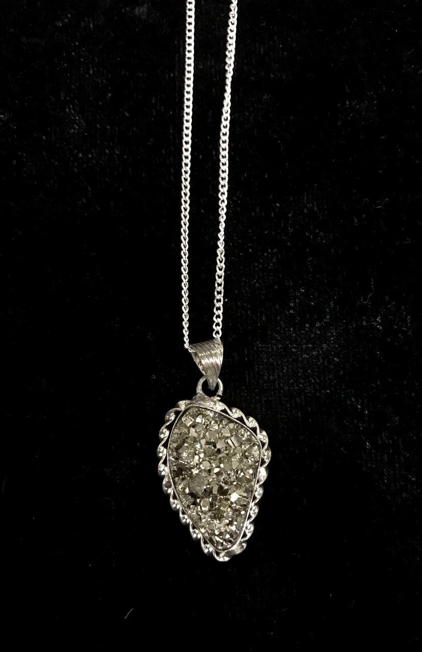 Pyrite Pendants (German Silver)