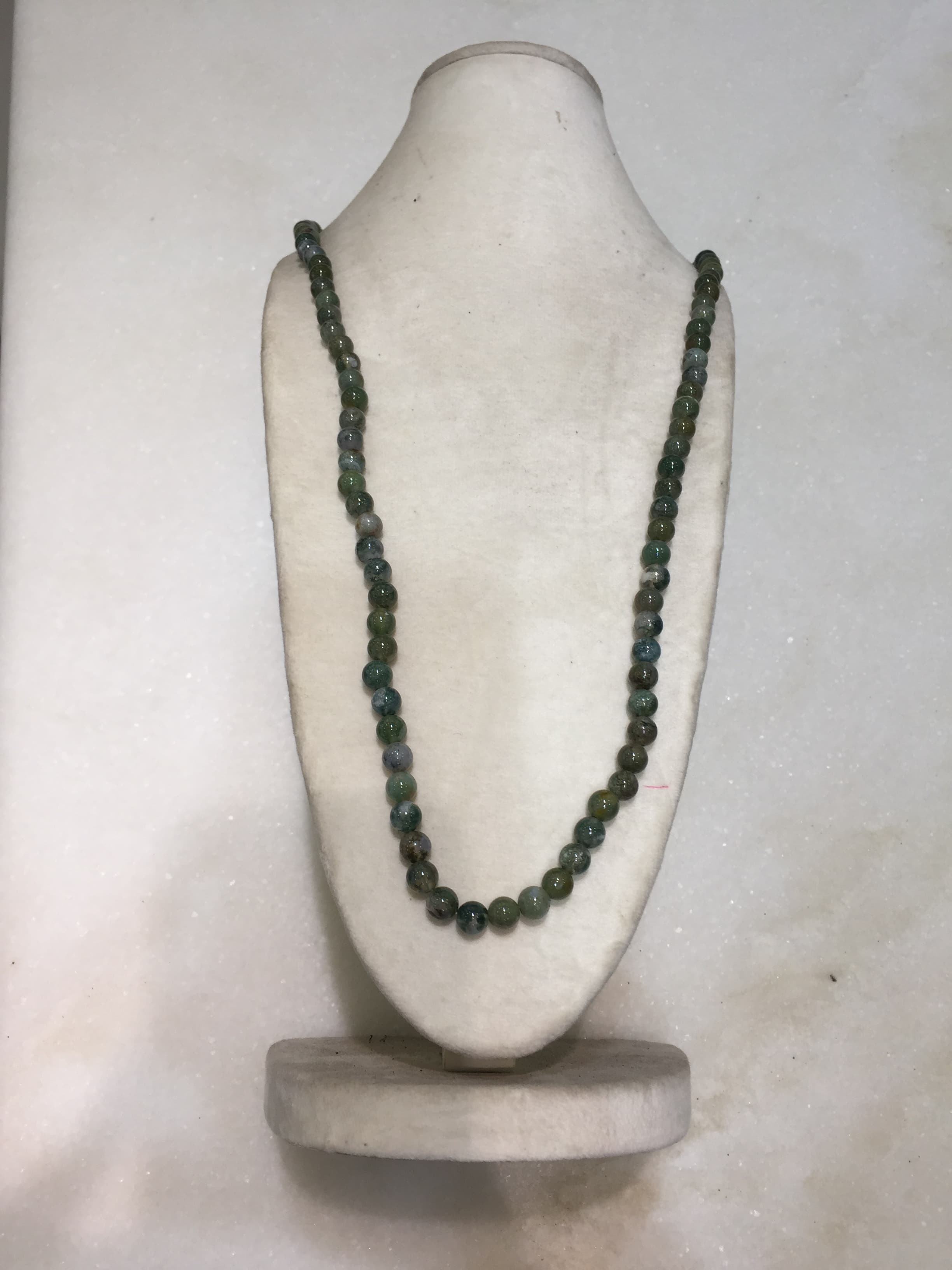 Moss Agate Beads Mala