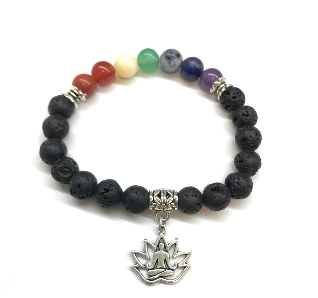 7 Chakra With Lava  Bracelet