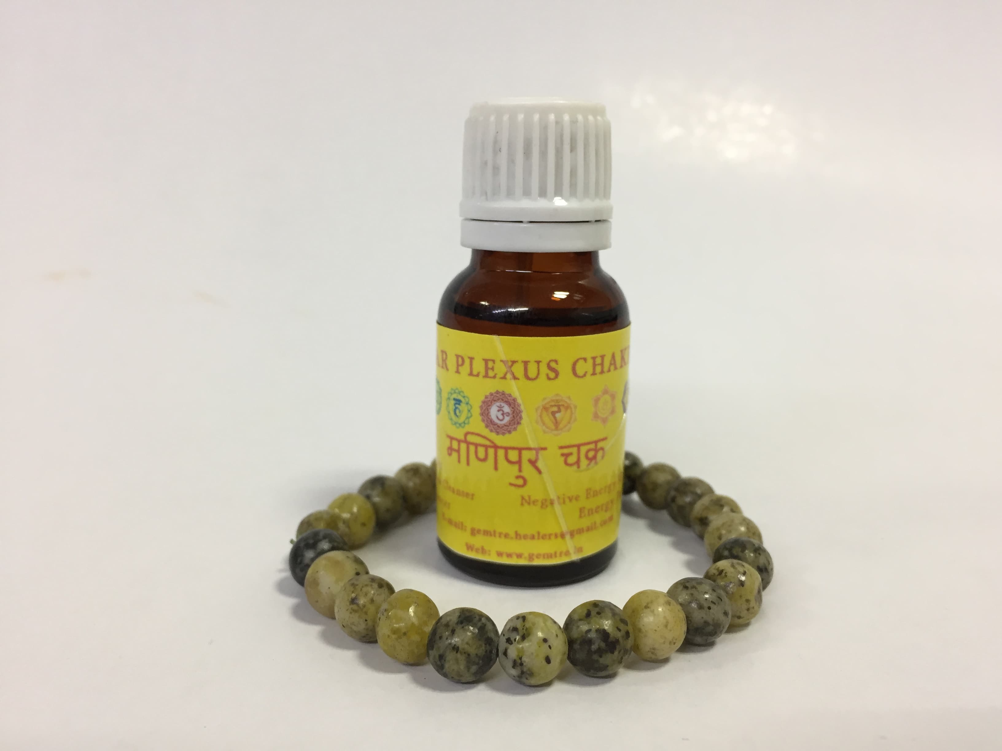 Solar Plexus chakra oil with Serpentine bracelet
