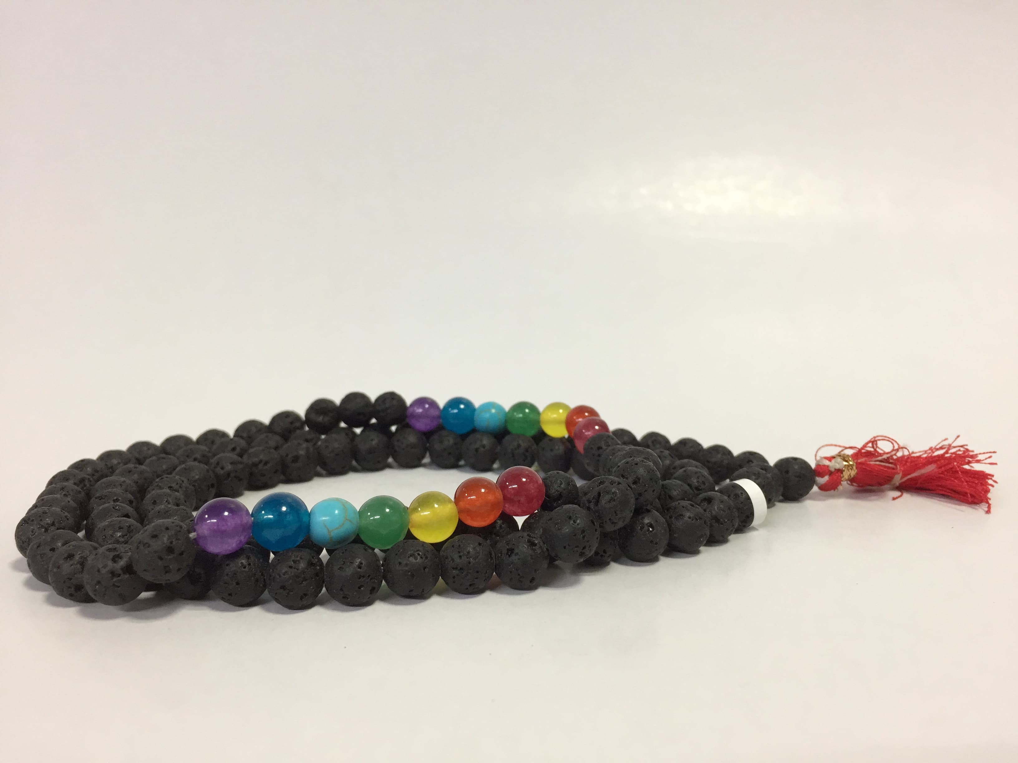 7 Chakra With Lava Beads Mala