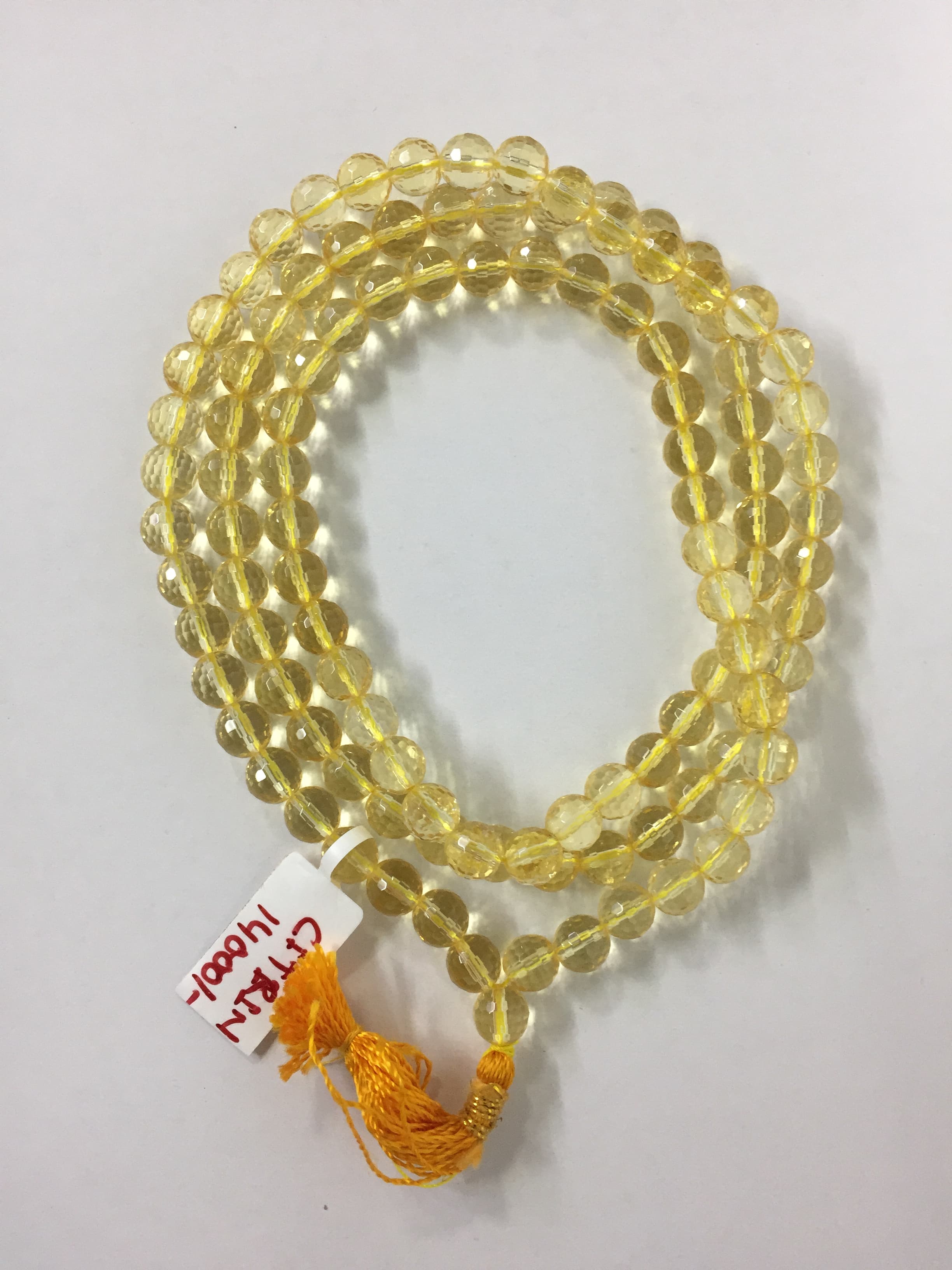 Citrine Diamond Cut Mala