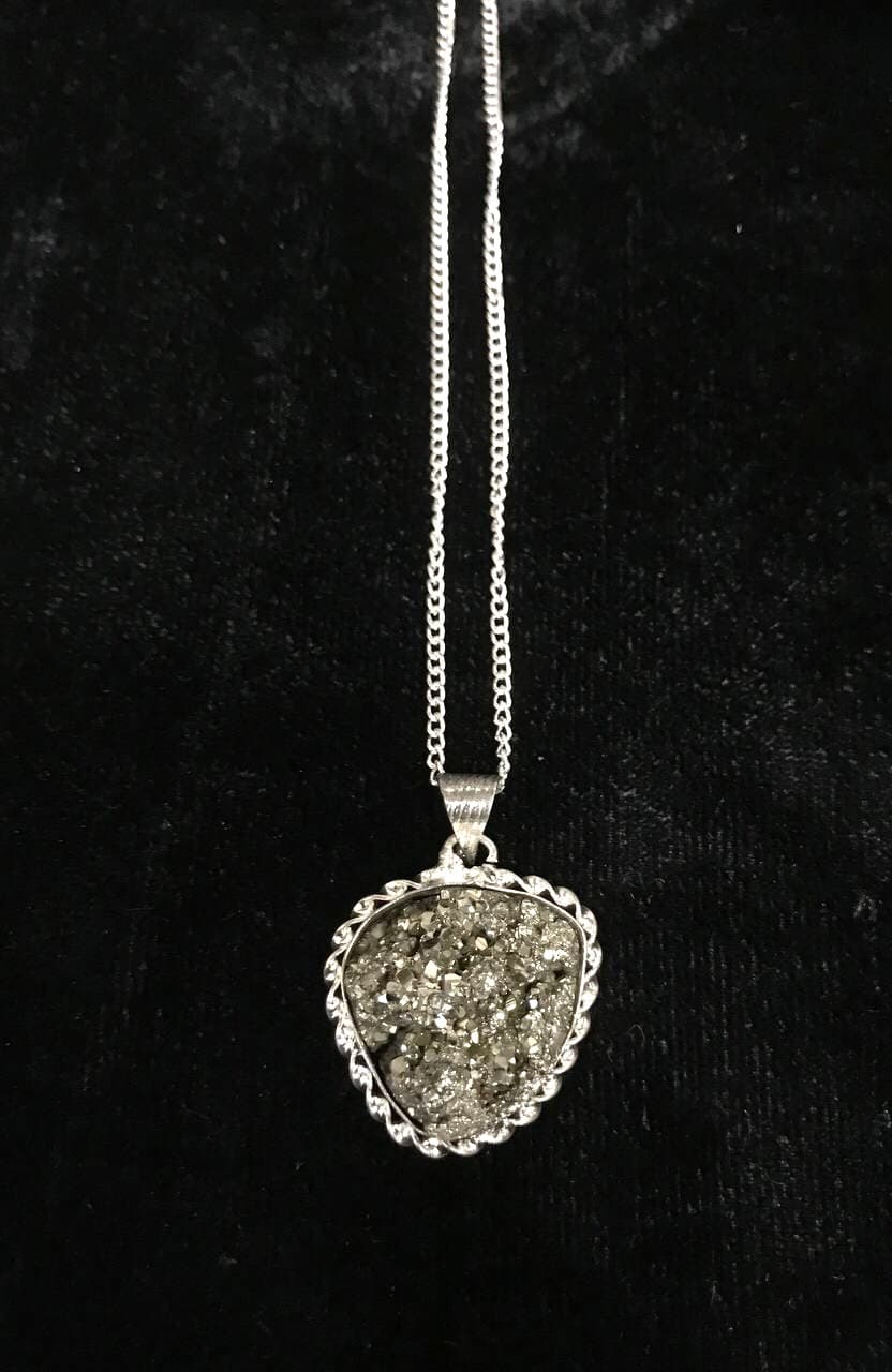 Pyrite Pendants (German Silver)