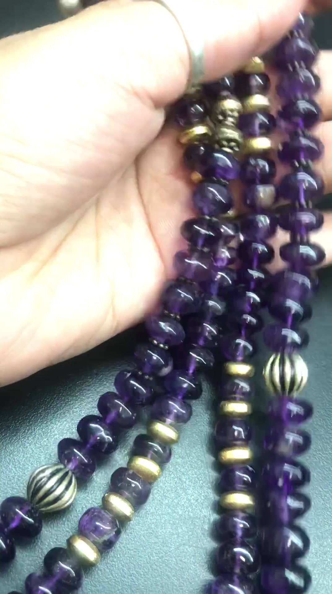 Natural Amethyst 2 Layers Mala