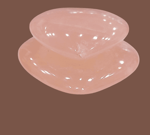 Double Rose Quartz Heart