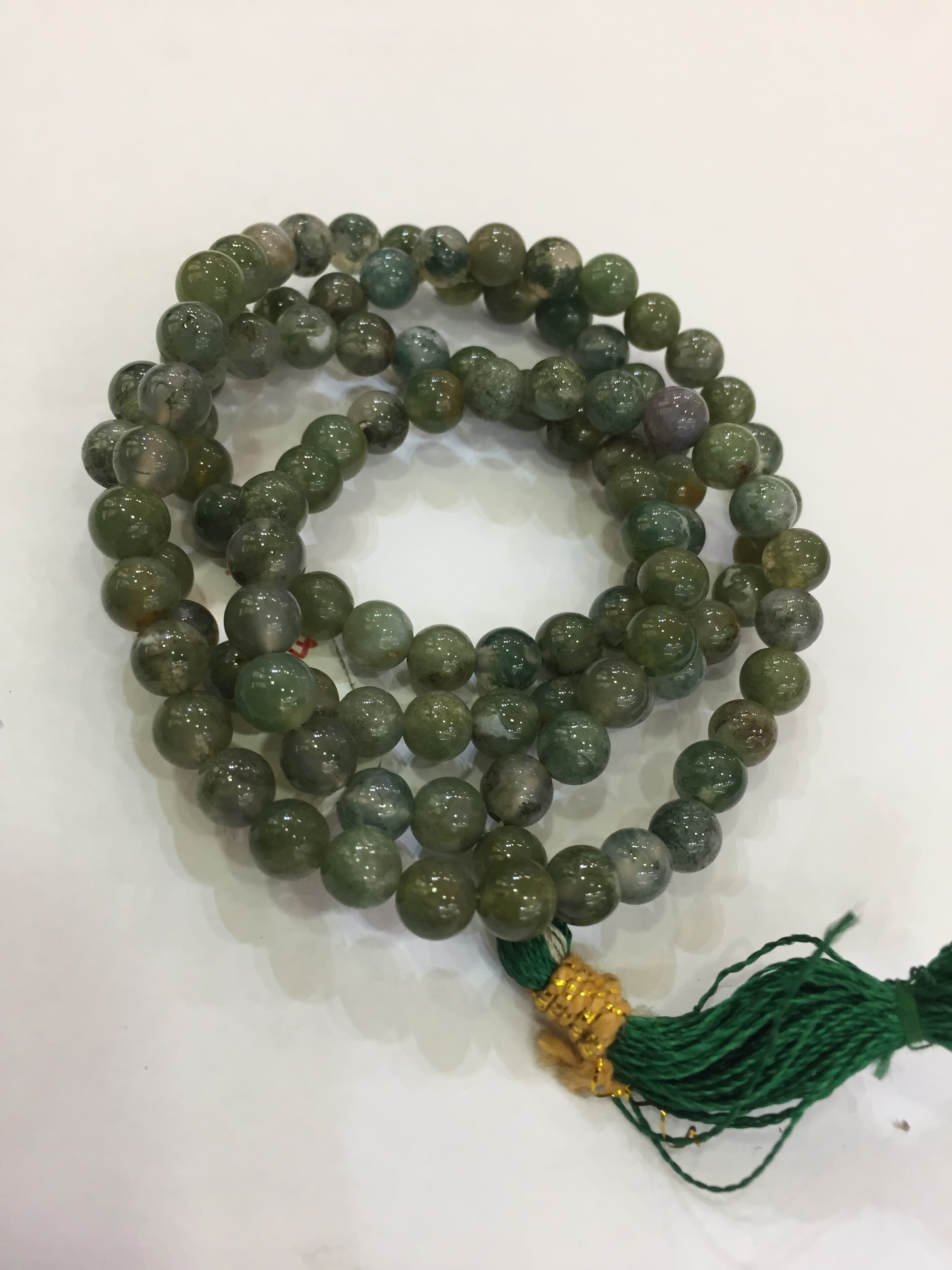 Moss Agate Beads Mala