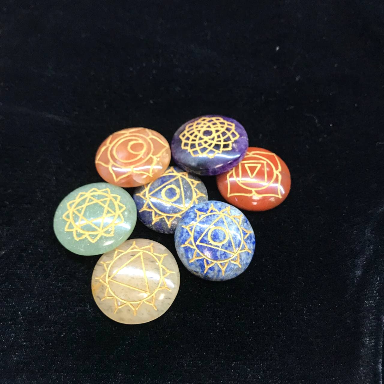 7 Chakra Palm Stone Set