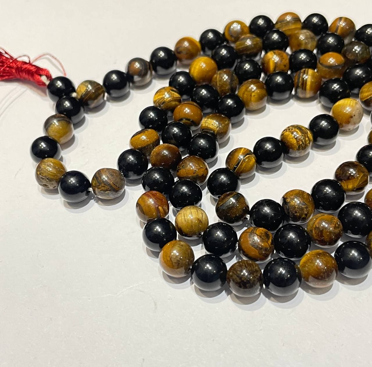 Tiger Eye & Black Tourmaline Mala