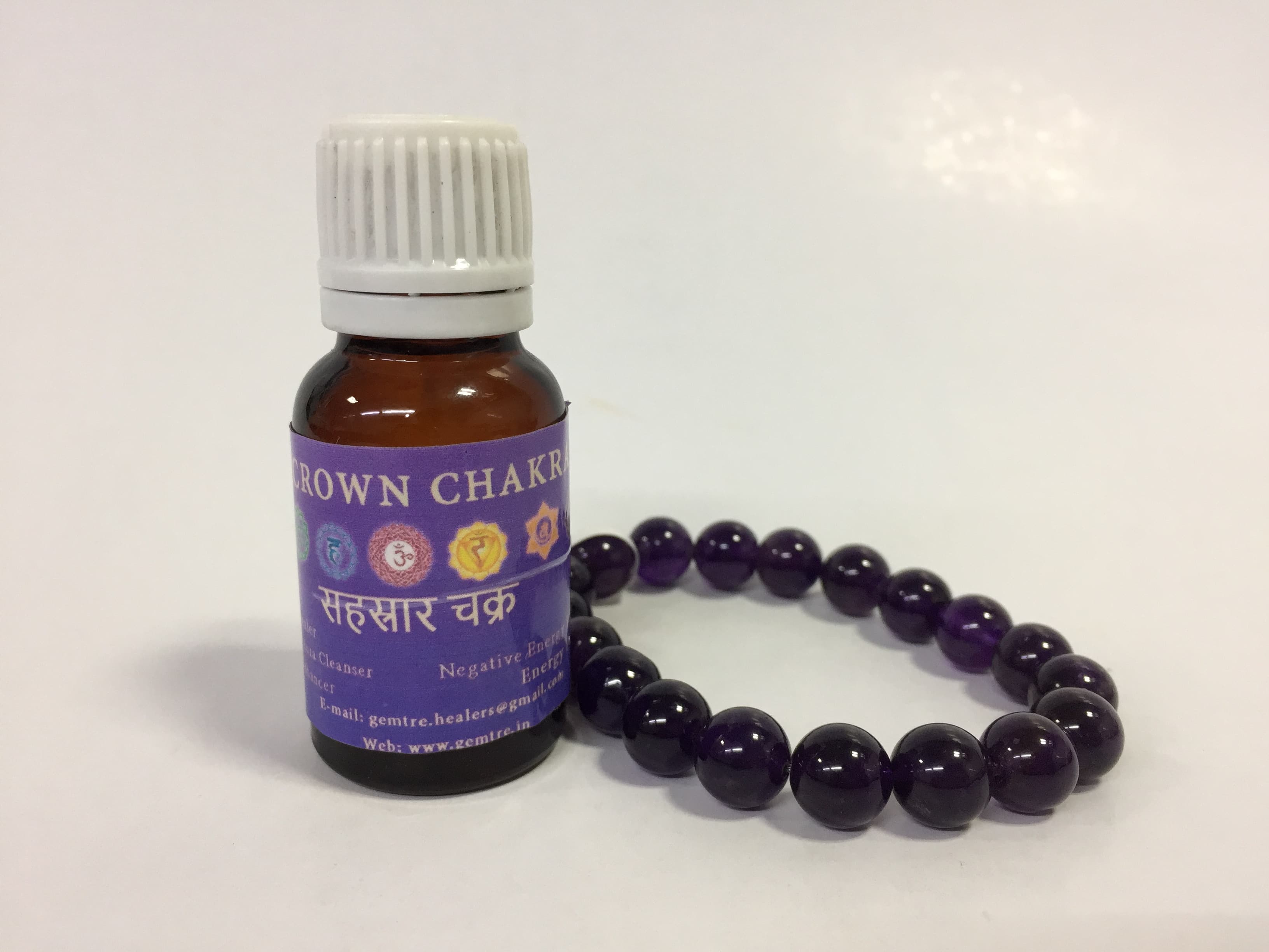 Crown chakra oil with Amethyst bracelet