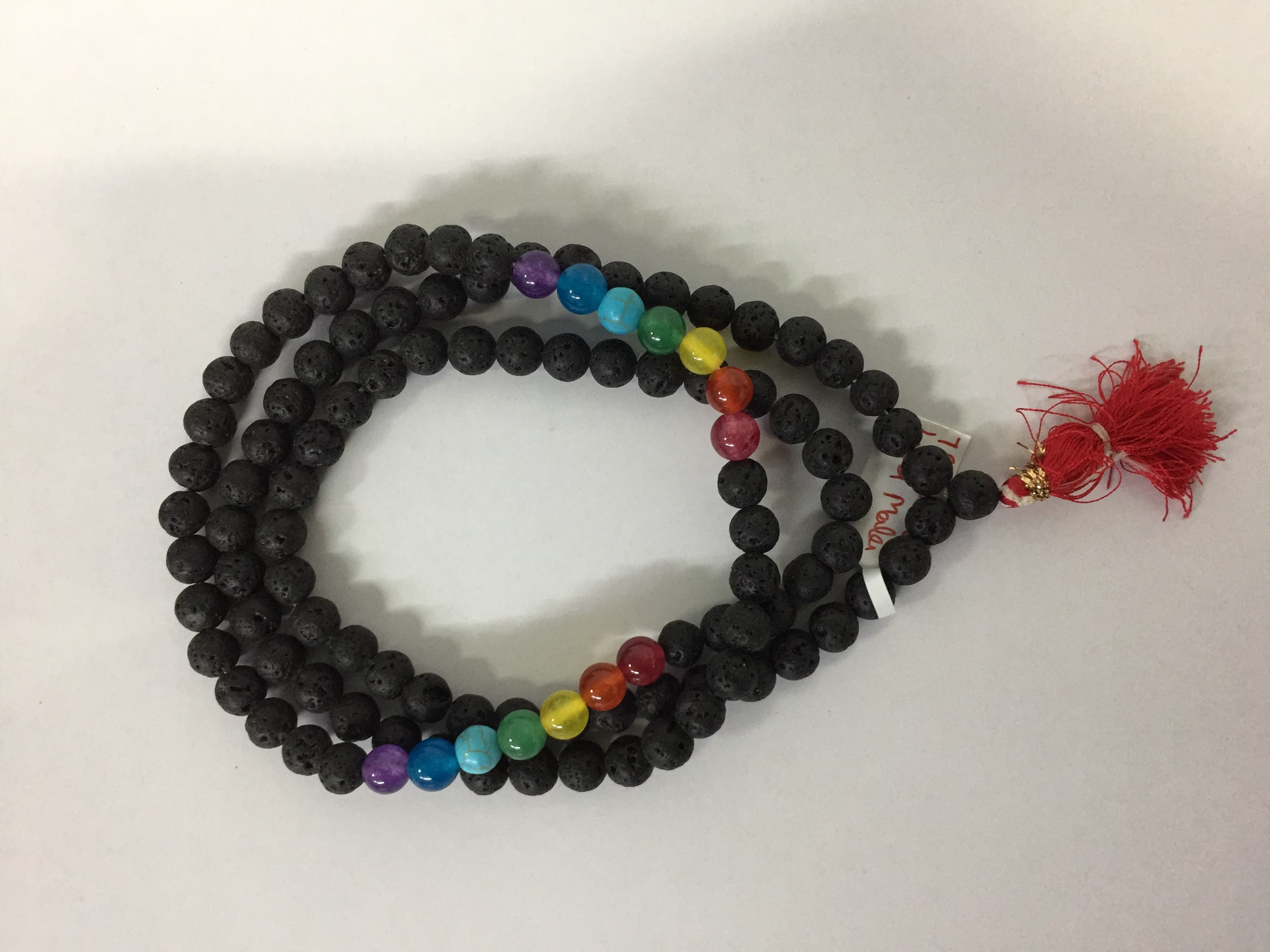 7 Chakra With Lava Beads Mala