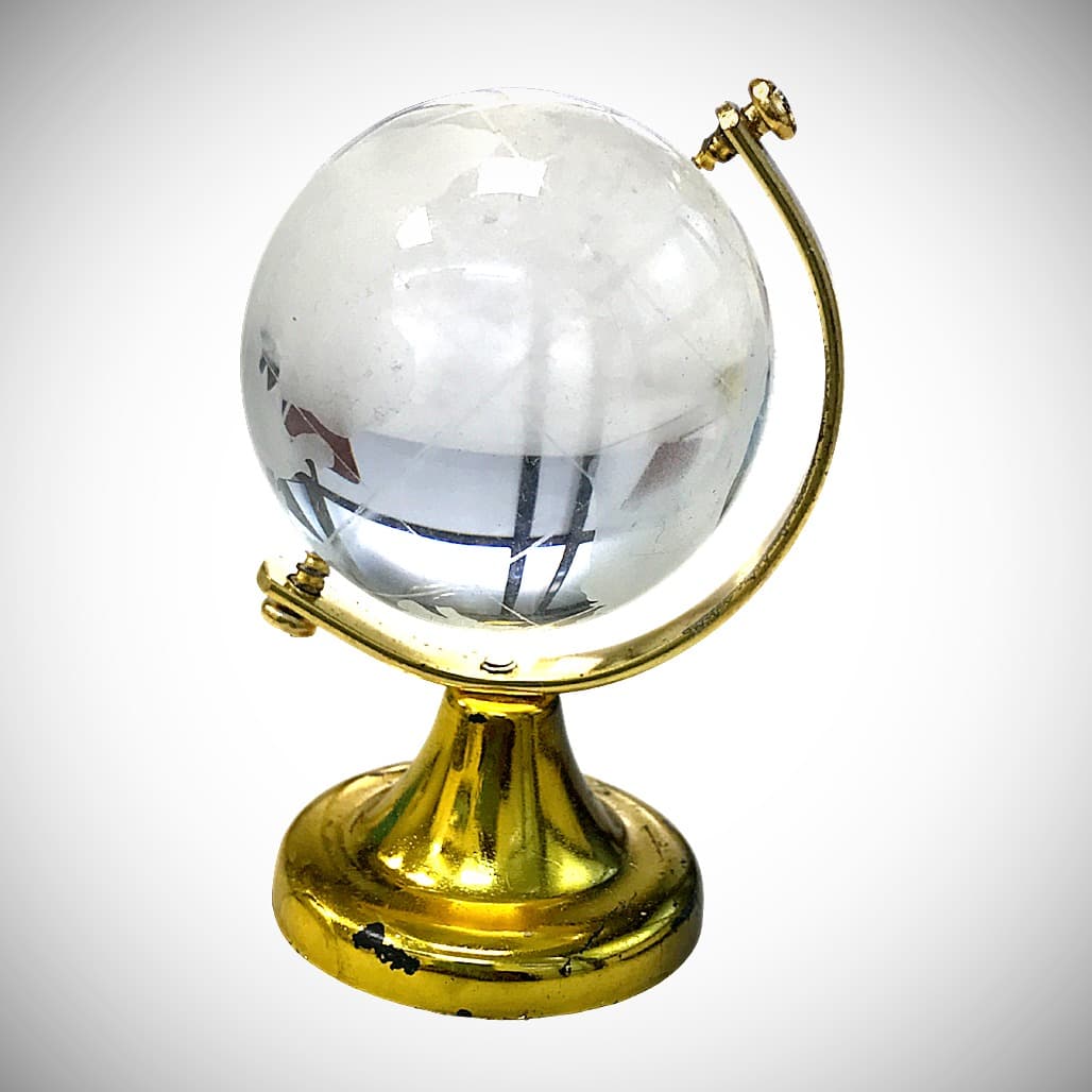 Crystal Glass World Globe